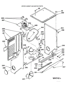 03 - Dryer Cabinet And Motor Parts parts for Ge Washer Dryer Combo WSM2480SBZAA from AppliancePartsPros.com