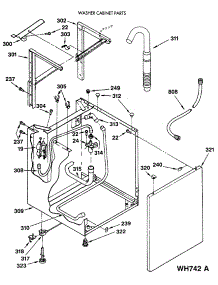 06 - Washer Cabinet Parts parts for Ge Washer Dryer Combo WSM2480SBZAA from AppliancePartsPros.com