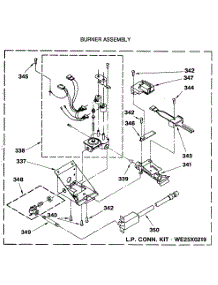 12 - Burner Assembly parts for Ge Washer Dryer Combo WSM2480SBZAA from AppliancePartsPros.com