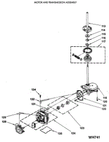 07 - Motor And Transmission Assembly parts for Ge Washer Dryer Combo WSM2480SEZAA from AppliancePartsPros.com