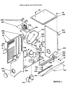 03 - Dryer Cabinet And Motor Parts parts for Ge Washer Dryer Combo WSM2480SEZWW from AppliancePartsPros.com