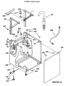 06 - Washer Cabinet Parts parts for Ge Washer Dryer Combo WSM2480SEZWW from AppliancePartsPros.com