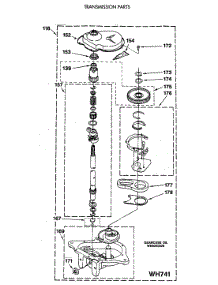 10 - Transmission Parts parts for Ge Washer Dryer Combo WSM2480SEZWW from AppliancePartsPros.com