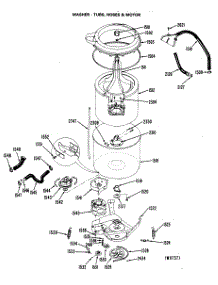 05 - Washer - Tubs, Hoses & Motor parts for Ge Washer Dryer Combo WSM2700LCW from AppliancePartsPros.com