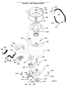 05 - Washer - Tubs, Hoses & Motor parts for Ge Washer Dryer Combo WSM2700LDW from AppliancePartsPros.com