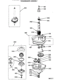 06 - Transmission Assembly parts for Ge Washer Dryer Combo WSM2700LDW from AppliancePartsPros.com