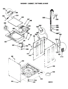 04 - Washer - Cabinet, Top Panel & Base parts for Ge Washer Dryer Combo WSM2700RAW from AppliancePartsPros.com