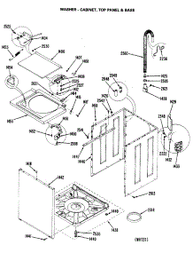 04 - Washer - Cabinet, Top Panel & Base parts for Ge Washer Dryer Combo WSM2780LAW from AppliancePartsPros.com