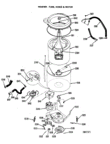05 - Washer - Tubs, Hoses & Motor parts for Ge Washer Dryer Combo WSM2780LAW from AppliancePartsPros.com