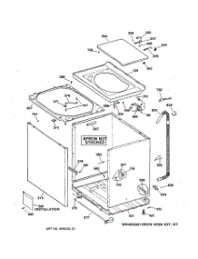 02 - Cabinet, Cover & Front Panel parts for Ge Washer WVXR1040T3WW from AppliancePartsPros.com