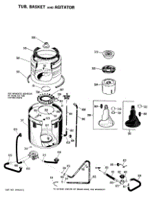 03 - Tub, Basket And Agitator parts for Ge Washer WWA5600BAL from AppliancePartsPros.com