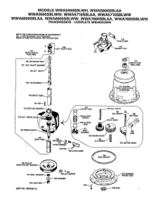 03 - Transmission - Complete Breakdown parts for Ge Washer WWA5710SBLAA from AppliancePartsPros.com