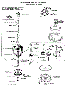 05 - Transmission - Complete Breakdown parts for Ge Washer WWA5800MAL from AppliancePartsPros.com