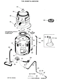 02 - Tub, Basket & Agitator parts for Ge Washer WWA7050GBL from AppliancePartsPros.com