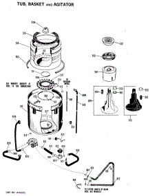02 - Tub, Basket And Agitator parts for Ge Washer WWA8300VCL from AppliancePartsPros.com