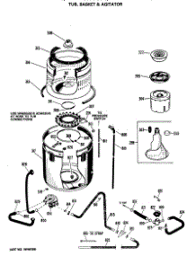 02 - Tub, Basket & Agitator parts for Ge Washer WWA8306LBL from AppliancePartsPros.com
