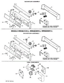 02 - Backsplash Assembly parts for Ge Washer WWA8310GBL from AppliancePartsPros.com