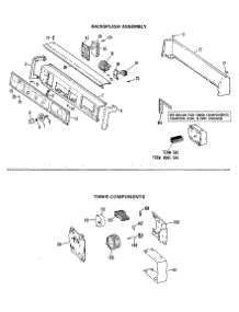 03 - Backsplash Assembly parts for Ge Washer WWA8318LBL from AppliancePartsPros.com