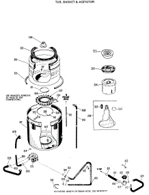 02 - Tub,Basket & Agitator parts for Ge Washer WWA8500GAL from AppliancePartsPros.com