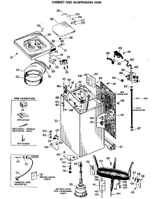 03 - Cabinet And Suspension Asm. parts for Ge Washer WWA9850MAL from AppliancePartsPros.com