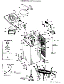 02 - Cabinet And Suspension Asm. parts for Ge Washer WWA9890RBL from AppliancePartsPros.com