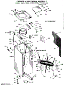 02 - Cabinet & Suspension Assembly parts for Ge Washer WWC6840ABL from AppliancePartsPros.com