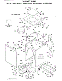 03 - Cabinet Asm. parts for Ge Washer WWC7500FAL from AppliancePartsPros.com