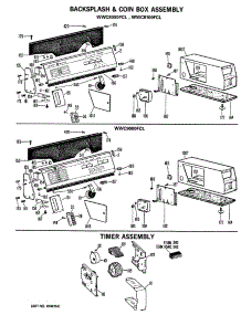 02 - Backsplash & Coin Box Assembly parts for Ge Washer WWC8000FCL from AppliancePartsPros.com