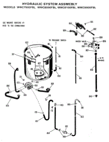 04 - Hydraulic System Assembly parts for Ge Washer WWC9000FBL from AppliancePartsPros.com