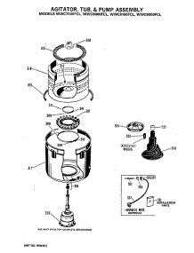 05 - Agitator, Tub, & Pump Assembly parts for Ge Washer WWC9000FCL from AppliancePartsPros.com