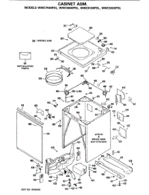 03 - Cabinet Asm. parts for Ge Washer WWC9000FDL from AppliancePartsPros.com