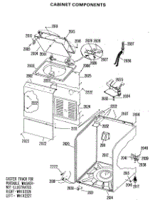 02 - Cabinet Components parts for Ge Washer WWP1160BAW from AppliancePartsPros.com