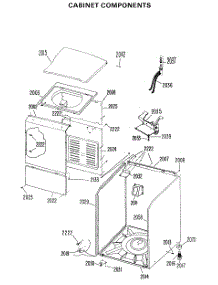 02 - Cabinet Components parts for Ge Washer WWP1170FAW from AppliancePartsPros.com