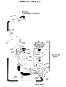 03 - Drain Recirculate parts for Ge Washer WWP1170FAW from AppliancePartsPros.com