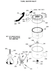 04 - Tubs, Water Inlet parts for Ge Washer WWP1170FAW from AppliancePartsPros.com