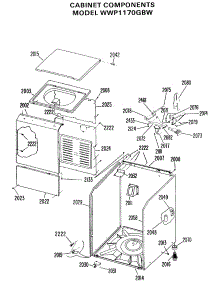 02 - Cabinet Components parts for Ge Washer WWP1170GBW from AppliancePartsPros.com