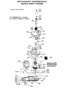 05 - Mechanism, Transmission parts for Ge Washer WWP1170GBW from AppliancePartsPros.com
