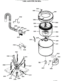 03 - Tubs, Agitator, Air Bell parts for Ge Washer WWP1170GJB from AppliancePartsPros.com