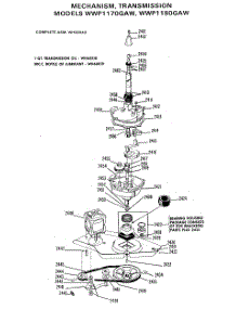 05 - Mechanism, Transmission parts for Ge Washer WWP1180GAW from AppliancePartsPros.com