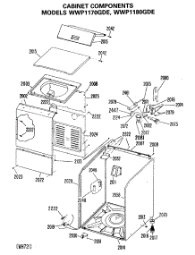 02 - Cabinet Components parts for Ge Washer WWP1180GDE from AppliancePartsPros.com