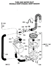 04 - Tubs And Water Inlet parts for Ge Washer WWP1180GDW from AppliancePartsPros.com