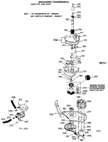 04 - Mechanism Transmission parts for Ge Washer WWP1180GFB from AppliancePartsPros.com