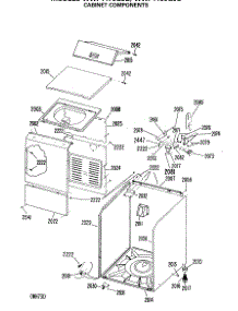 02 - Cabinet Components parts for Ge Washer WWP1180GJB from AppliancePartsPros.com