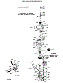 04 - Mechanism Transmission parts for Ge Washer WWP1180GJB from AppliancePartsPros.com