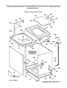02 - Cabinet, Cover & Front Panel parts for Ge Washer WWXR4100T3AA from AppliancePartsPros.com