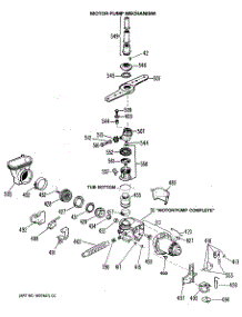 03 - Motor-Pump Mechanism parts for Ge Dishwasher ZBD3000T55WB from AppliancePartsPros.com