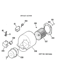 04 - Jxdv6601 Blower parts for Ge Cooktop ZGU660ES2BG from AppliancePartsPros.com