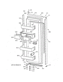 02 - Fresh Food Door parts for Ge Refrigerator ZIS48NWA from AppliancePartsPros.com