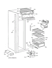 04 - Freezer Section parts for Ge Refrigerator ZIS48NWA from AppliancePartsPros.com