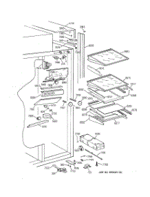 05 - Fresh Food Section parts for Ge Refrigerator ZIS48NWA from AppliancePartsPros.com
